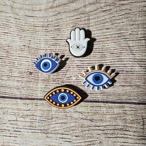 Evil eye croc shoe charms